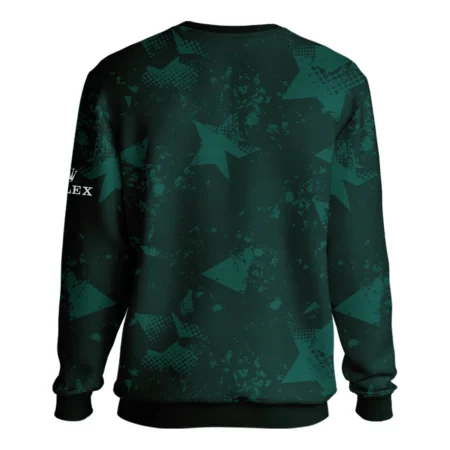 Dark Green Grunge Stars Pattern Golf Masters Tournament Rolex Unisex Sweatshirt Style Classic Sweatshirt