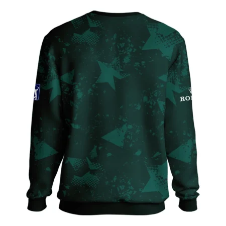 Dark Green Grunge Stars Pattern Golf Masters Tournament Rolex Unisex Sweatshirt Style Classic Sweatshirt