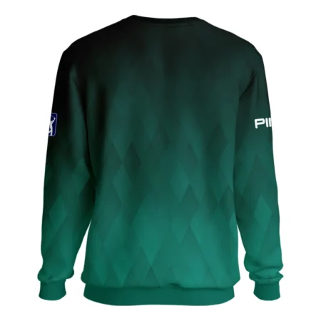 Gradient Dark Green Geometric Pattern Masters Tournament Ping Unisex Sweatshirt Style Classic Sweatshirt