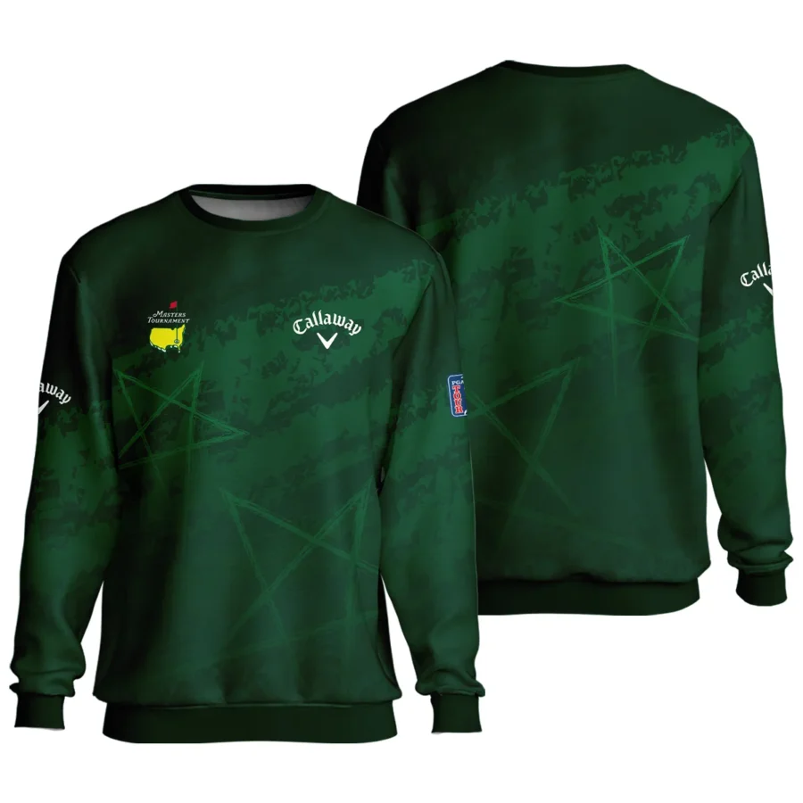 Stars Gradient Dark Green Grunge Pattern Masters Tournament Callaway Unisex Sweatshirt Style Classic Sweatshirt