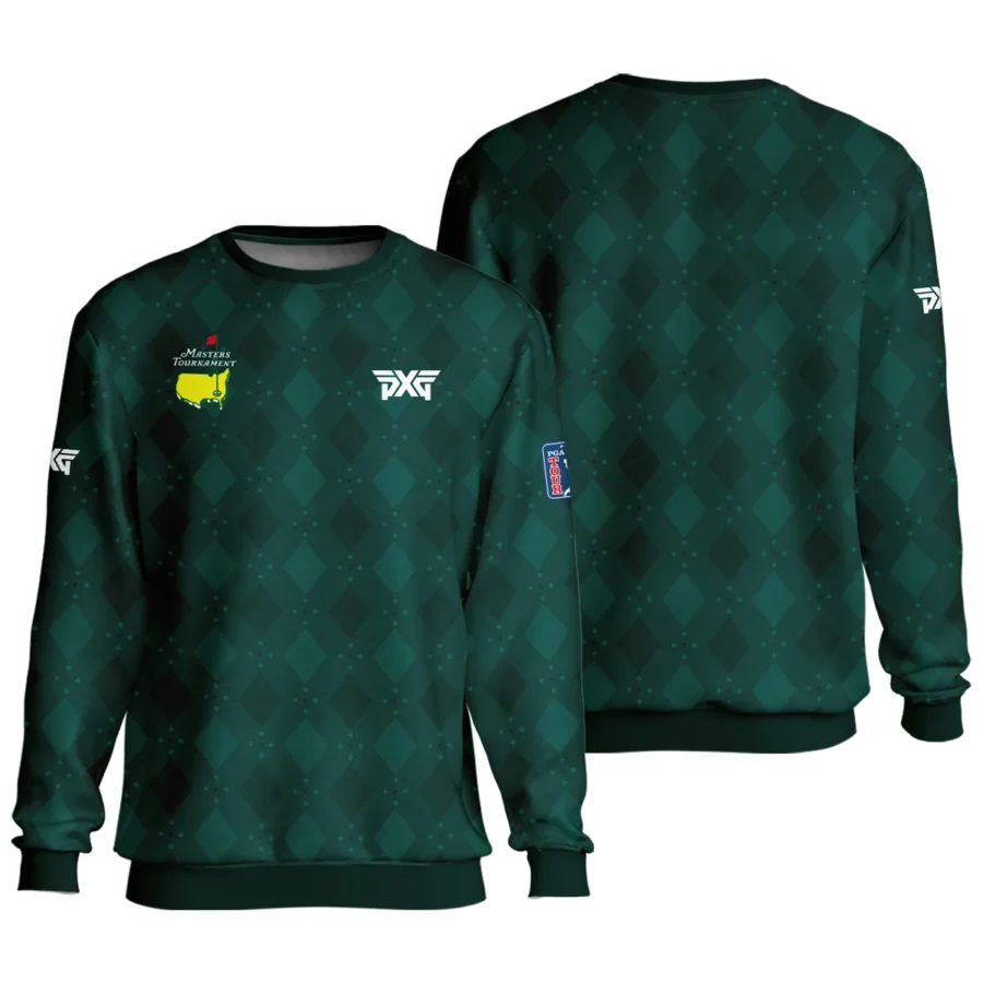 Dark Green Argyle Plaid Pattern Golf Masters Tournament Unisex Sweatshirt Style Classic Sweatshirt