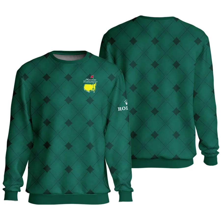 Golf Masters Tournament Green Argyle Pattern Rolex Unisex Sweatshirt Style Classic Sweatshirt