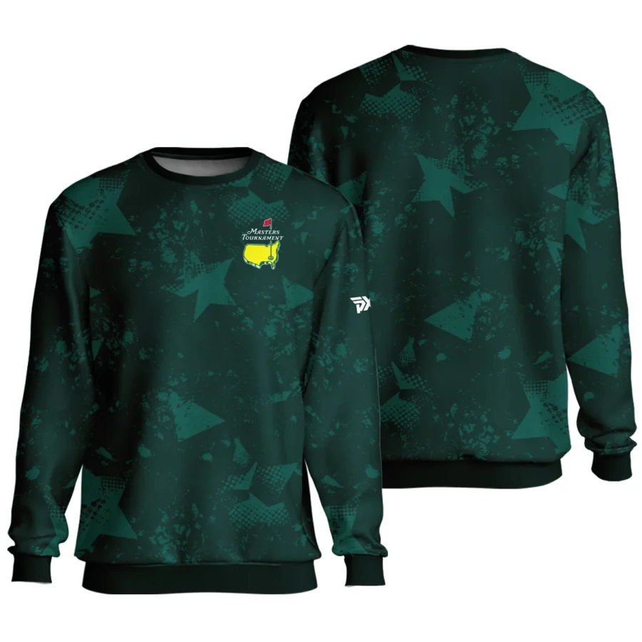 Dark Green Grunge Stars Pattern Golf Masters Tournament Unisex Sweatshirt Style Classic Sweatshirt