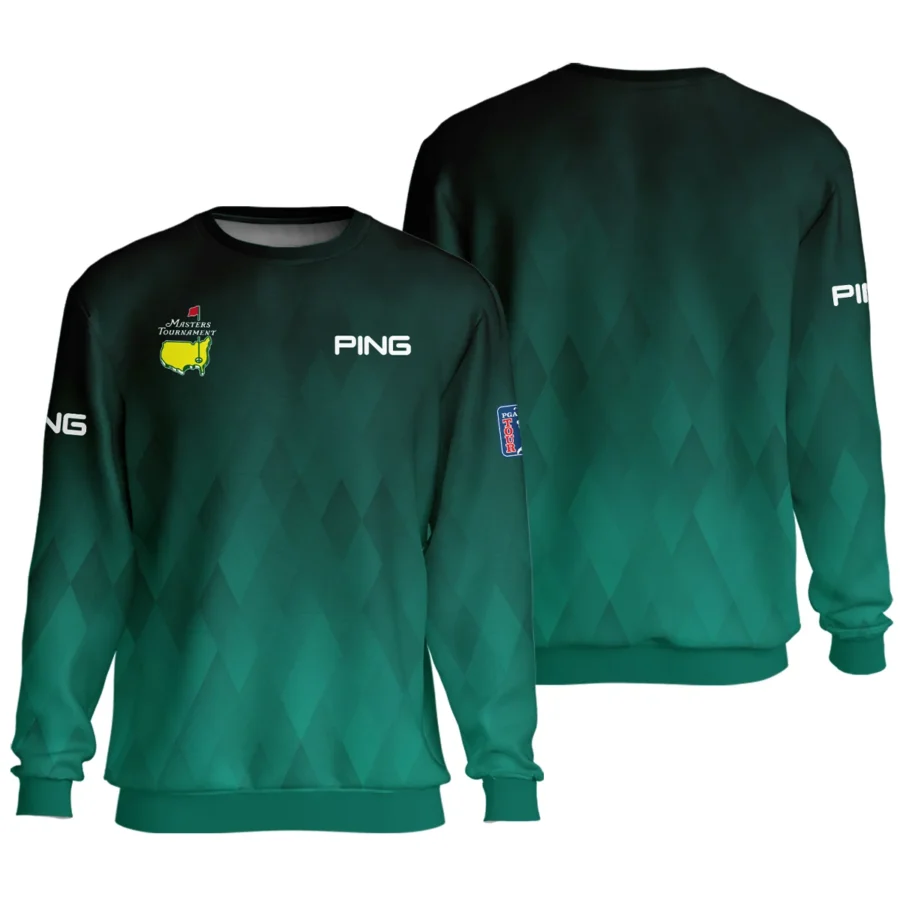 Gradient Dark Green Geometric Pattern Masters Tournament Ping Unisex Sweatshirt Style Classic Sweatshirt