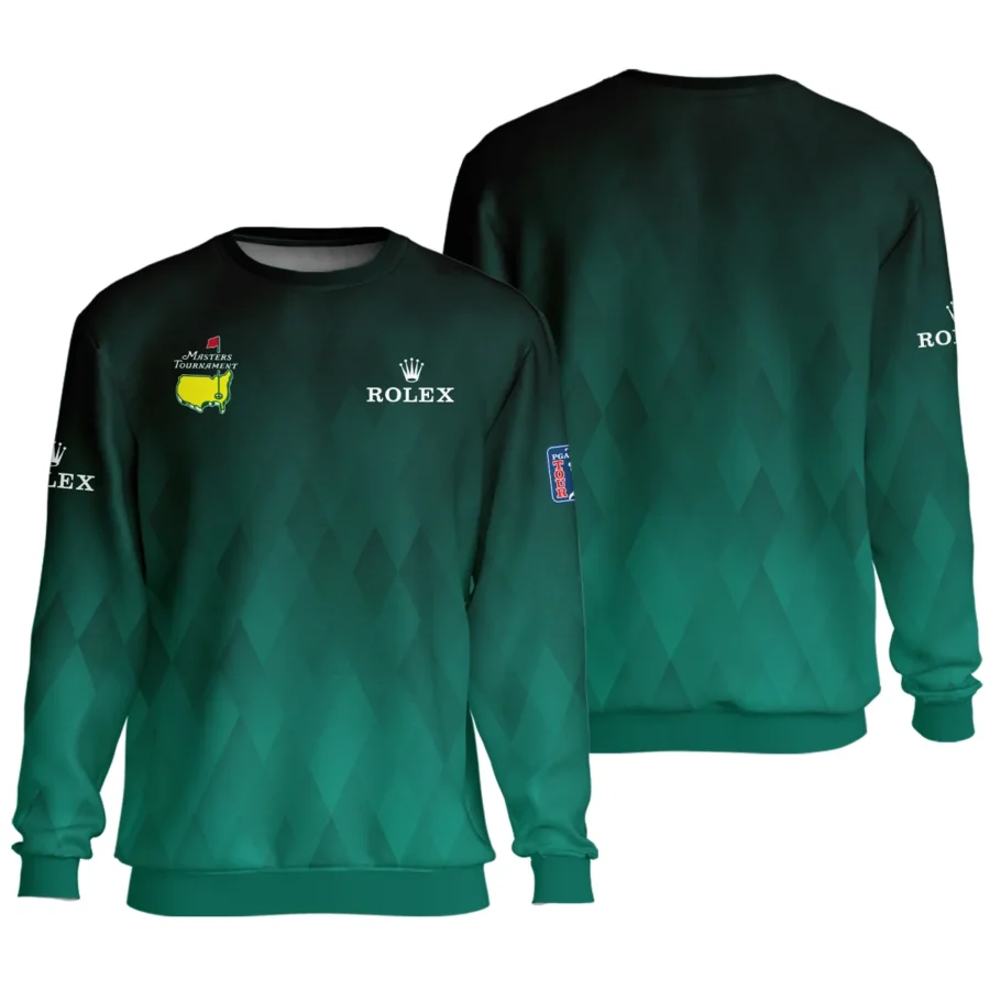 Gradient Dark Green Geometric Pattern Masters Tournament Rolex Unisex Sweatshirt Style Classic Sweatshirt