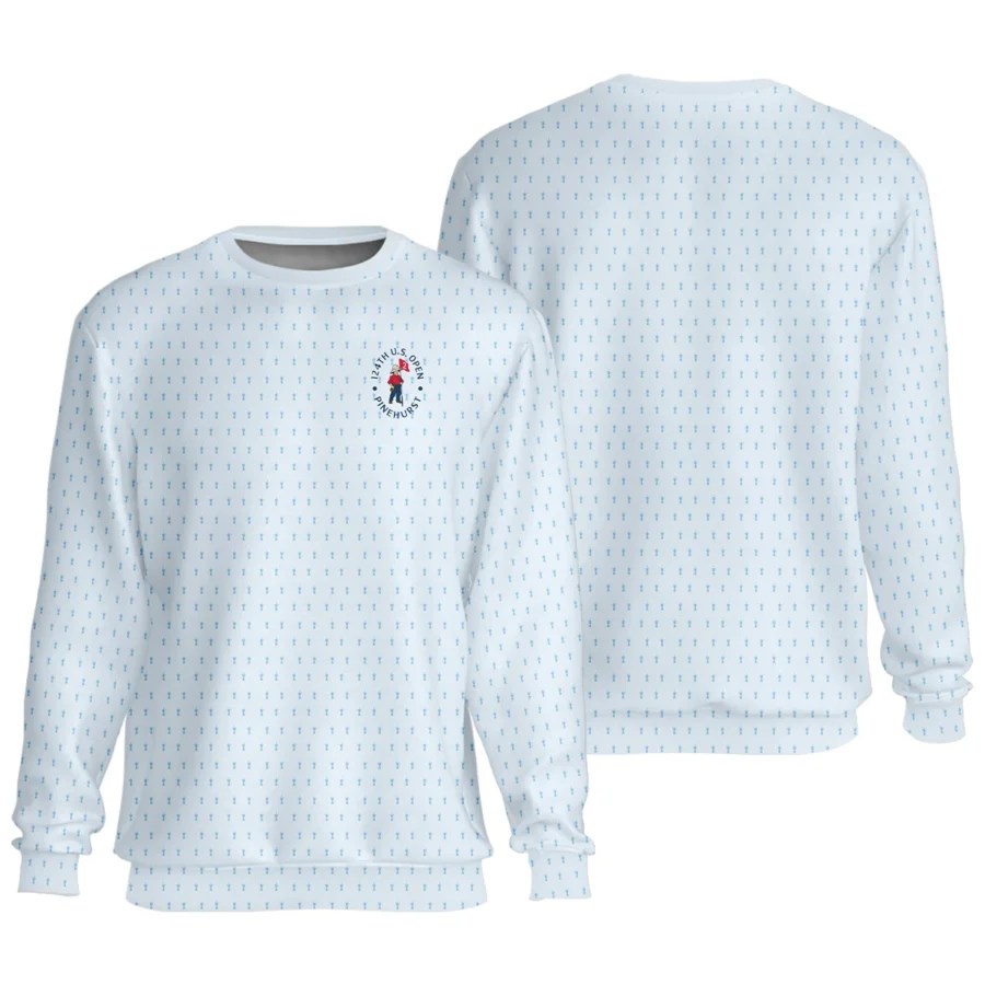 Golf Pattern Cup Light Blue Green 124th U.S. Open Pinehurst Unisex Sweatshirt Style Classic Sweatshirt