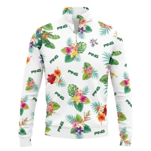 Ping Hawaiian Flower Sleeveless Jacket Style Classic Sleeveless Jacket