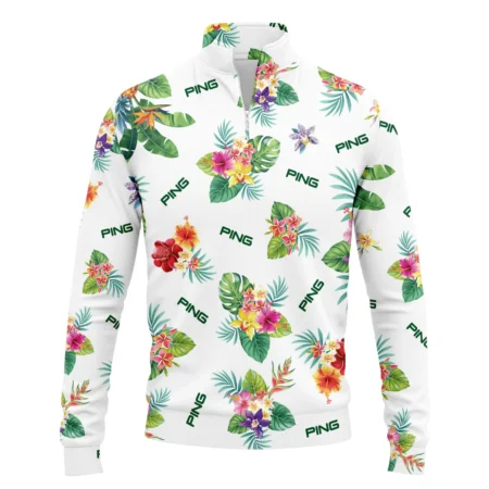 Ping Hawaiian Flower Quarter-Zip Jacket Style Classic Quarter-Zip Jacket