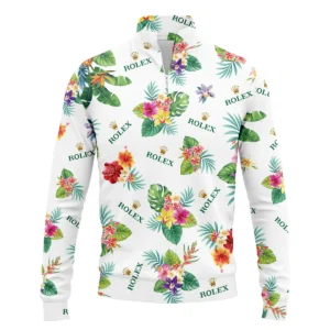 Rolex Hawaiian Flower Zipper Hoodie Shirt Style Classic Zipper Hoodie Shirt