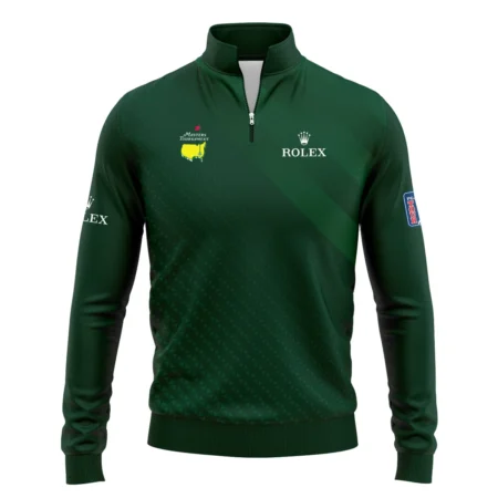 Rolex Gradient Dark Green Abstract Pattern Masters Tournament Quarter-Zip Jacket Style Classic Quarter-Zip Jacket