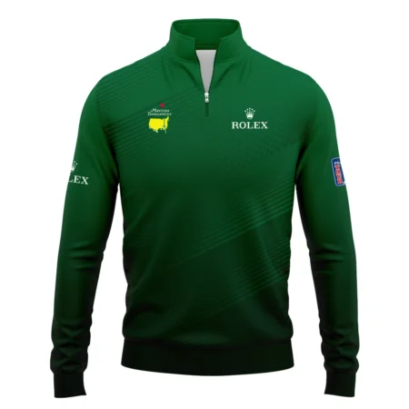 Masters Tournament Stripe Gradient Dark Green Abstract Pattern Rolex Quarter-Zip Jacket Style Classic Quarter-Zip Jacket