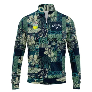 Masters Tournament Hawaiian Hibiscus And Tribal Element Fabric Callaway Zipper Hoodie Shirt Style Classic Zipper Hoodie Shirt