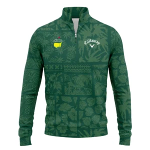 Masters Tournament Callaway Hawaiian Style Fabric Patchwork Zipper Hoodie Shirt Style Classic Zipper Hoodie Shirt