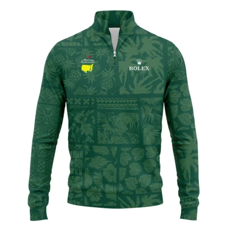 Masters Tournament Rolex Hawaiian Style Fabric Patchwork Quarter-Zip Jacket Style Classic Quarter-Zip Jacket