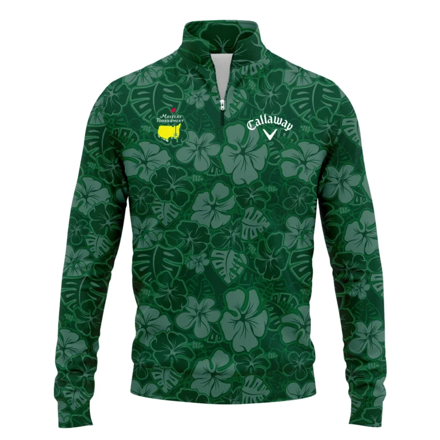 Masters Tournament Callaway Tileable Seamless Hawaiian Pattern Quarter-Zip Jacket Style Classic Quarter-Zip Jacket