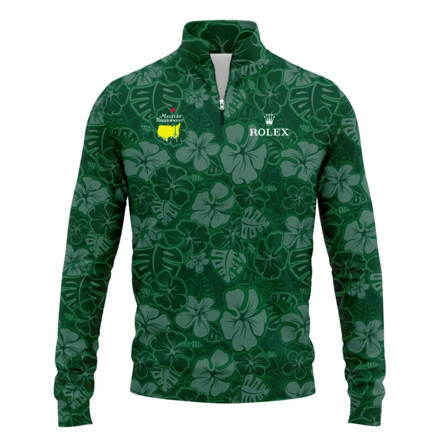 Masters Tournament Rolex Tileable Seamless Hawaiian Pattern Quarter-Zip Jacket Style Classic Quarter-Zip Jacket