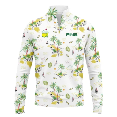 Ping Landscape With Palm Trees Beach And Oceann Masters Tournament Quarter-Zip Jacket Style Classic Quarter-Zip Jacket