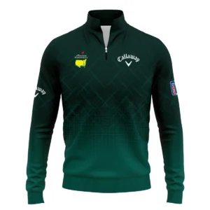 Callaway Masters Tournament Sport Jersey Pattern Dark Green Zipper Hoodie Shirt Style Classic Zipper Hoodie Shirt