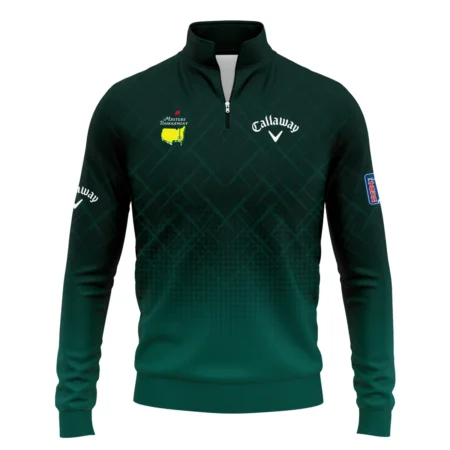 Callaway Masters Tournament Sport Jersey Pattern Dark Green Quarter-Zip Jacket Style Classic Quarter-Zip Jacket