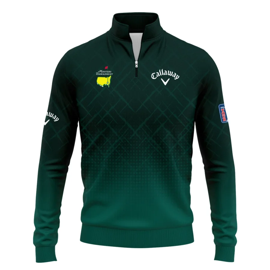 Callaway Masters Tournament Sport Jersey Pattern Dark Green Quarter-Zip Jacket Style Classic Quarter-Zip Jacket