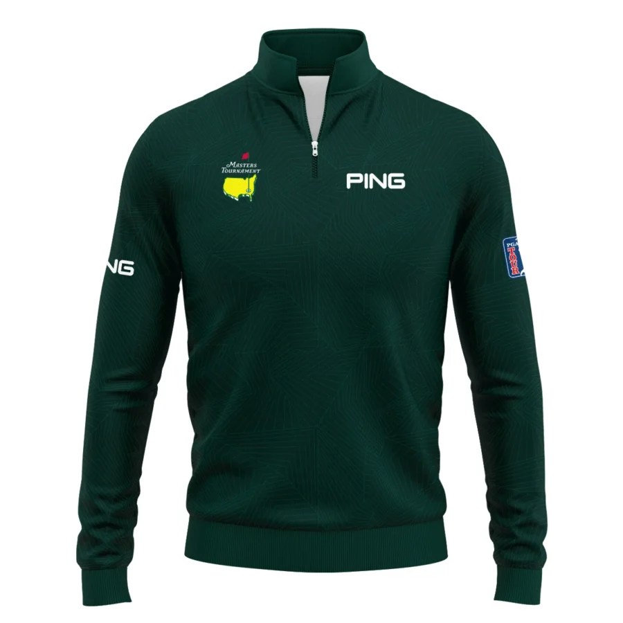 Masters Tournament Ping Pattern Sport Jersey Dark Green Quarter-Zip Jacket Style Classic Quarter-Zip Jacket