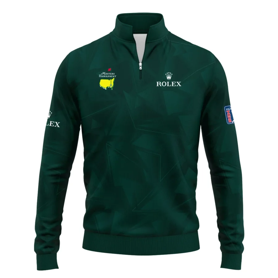 Dark Green Abstract Sport Masters Tournament Rolex Quarter-Zip Jacket Style Classic Quarter-Zip Jacket