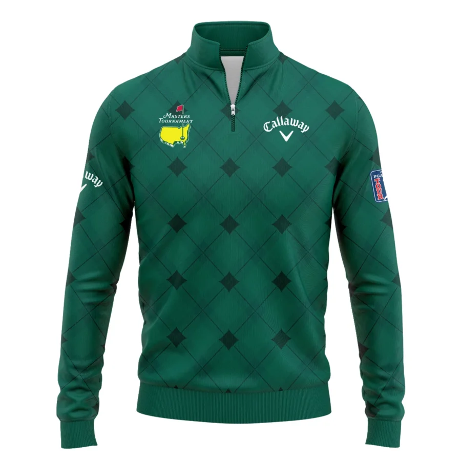 Golf Masters Tournament Green Argyle Pattern Callaway Quarter-Zip Jacket Style Classic Quarter-Zip Jacket