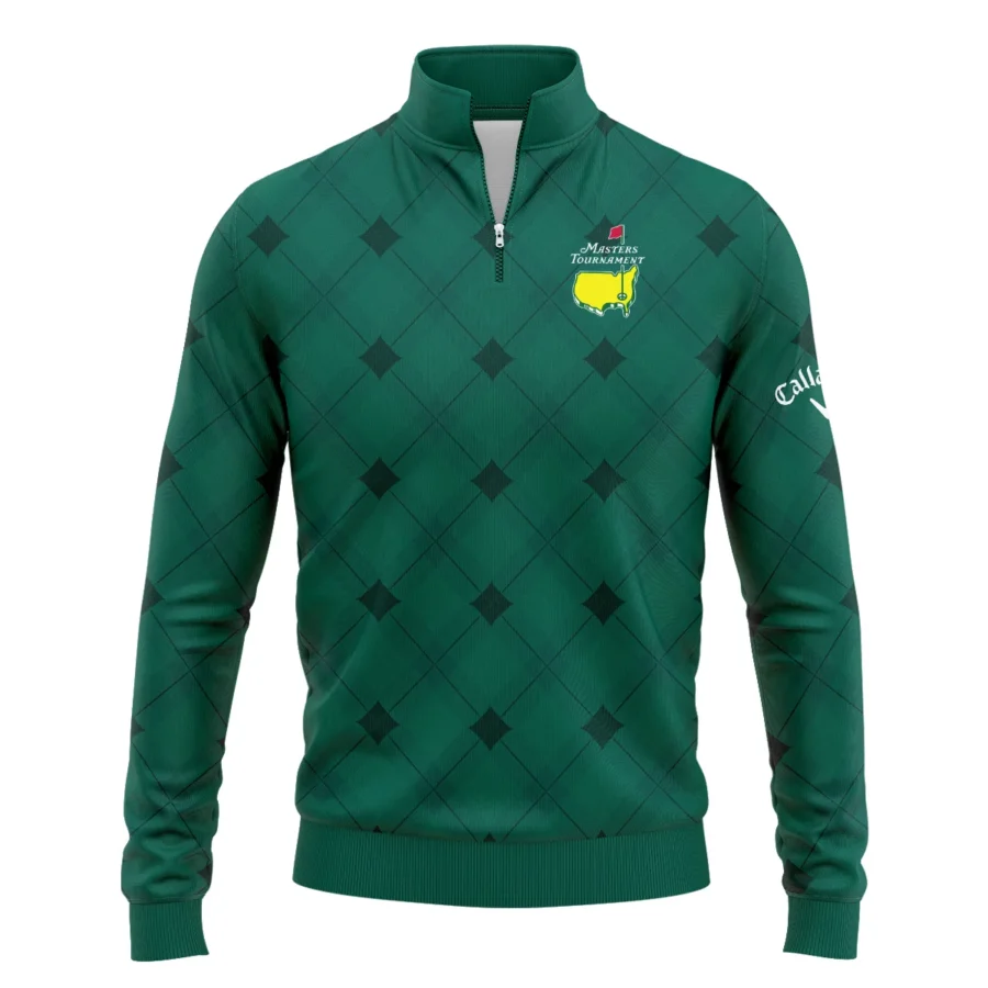 Golf Masters Tournament Green Argyle Pattern Callaway Quarter-Zip Jacket Style Classic Quarter-Zip Jacket