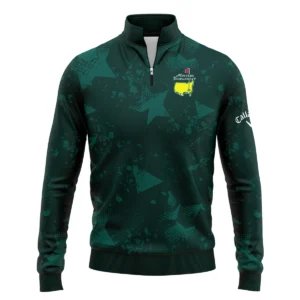 Dark Green Grunge Stars Pattern Golf Masters Tournament Callaway Zipper Hoodie Shirt Style Classic Zipper Hoodie Shirt