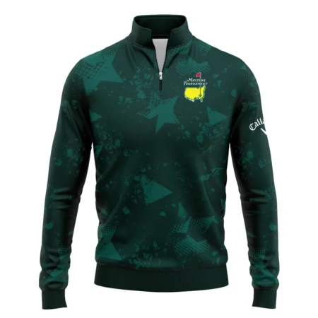 Dark Green Grunge Stars Pattern Golf Masters Tournament Callaway Quarter-Zip Jacket Style Classic Quarter-Zip Jacket