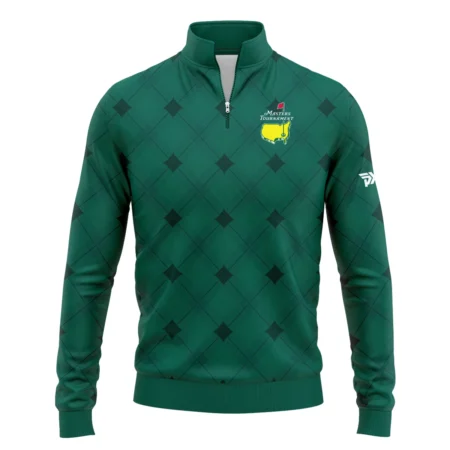 Golf Masters Tournament Green Argyle Pattern Quarter-Zip Jacket Style Classic Quarter-Zip Jacket