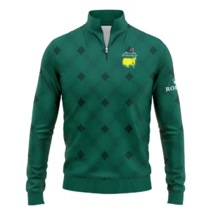 Golf Masters Tournament Green Argyle Pattern Rolex Zipper Hoodie Shirt Style Classic Zipper Hoodie Shirt