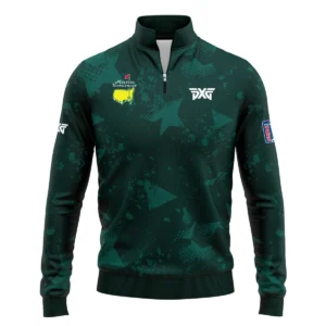 Dark Green Grunge Stars Pattern Golf Masters Tournament Zipper Hoodie Shirt Style Classic Zipper Hoodie Shirt