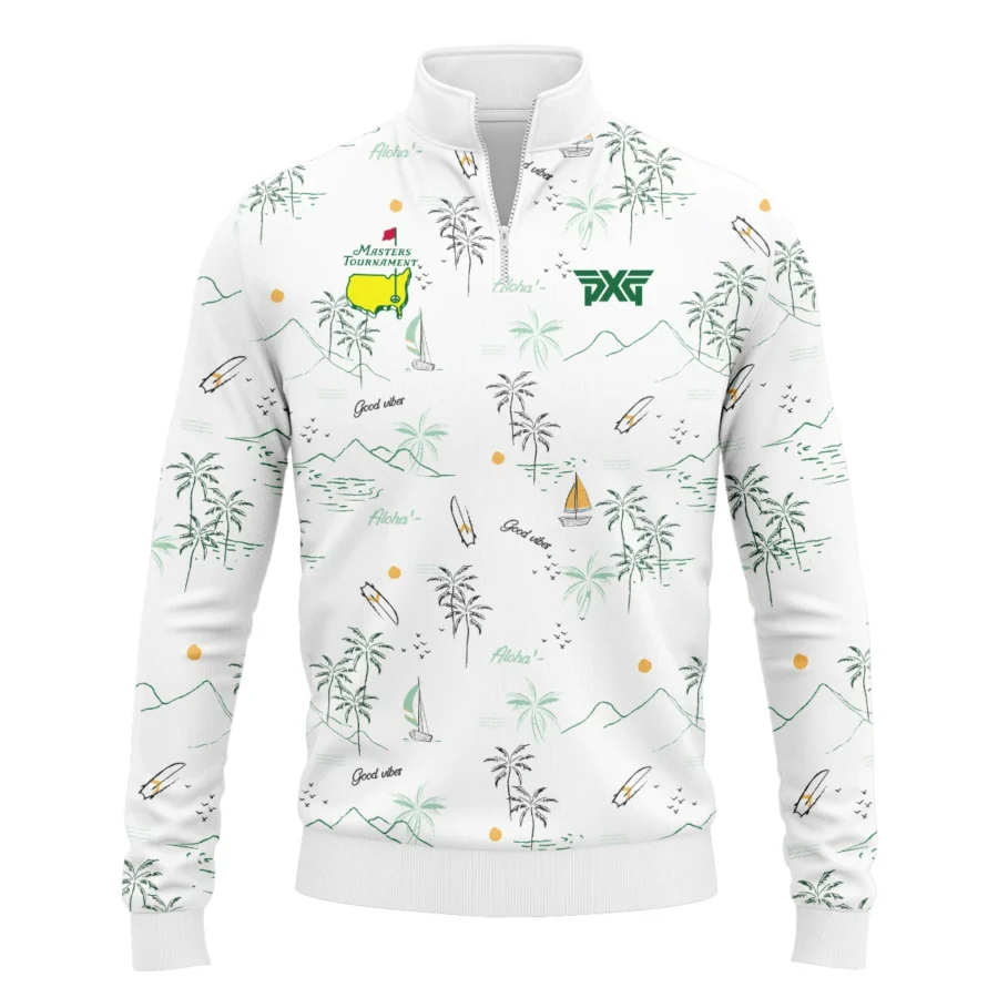 Island Seamless Pattern Golf Masters Tournament Quarter-Zip Jacket Style Classic Quarter-Zip Jacket