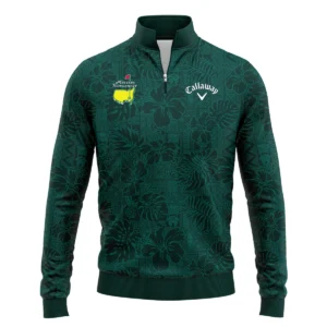 Hibiscus And Tropical Leaves With Tribal Elements Pattern Golf Masters Tournament Callaway Zipper Hoodie Shirt Style Classic Zipper Hoodie Shirt