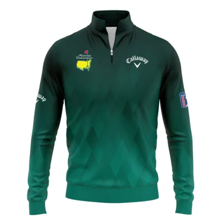 Gradient Dark Green Geometric Pattern Masters Tournament Callaway Quarter-Zip Jacket Style Classic Quarter-Zip Jacket