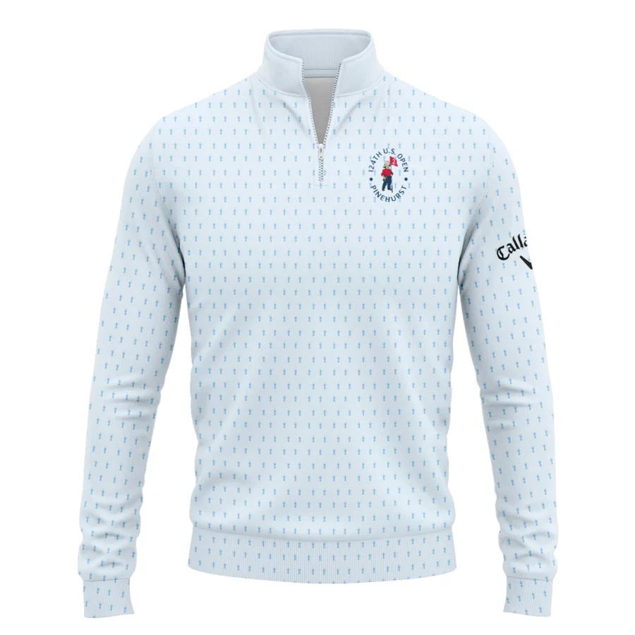 Golf Pattern Cup Light Blue Green 124th U.S. Open Pinehurst Callaway Quarter-Zip Jacket Style Classic Quarter-Zip Jacket