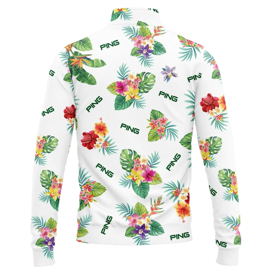 Ping Hawaiian Flower Quarter-Zip Jacket Style Classic Quarter-Zip Jacket