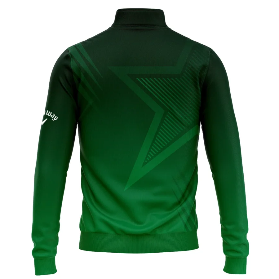 Masters Tournament Callaway Star Dark Green Pattern Quarter-Zip Jacket Style Classic Quarter-Zip Jacket