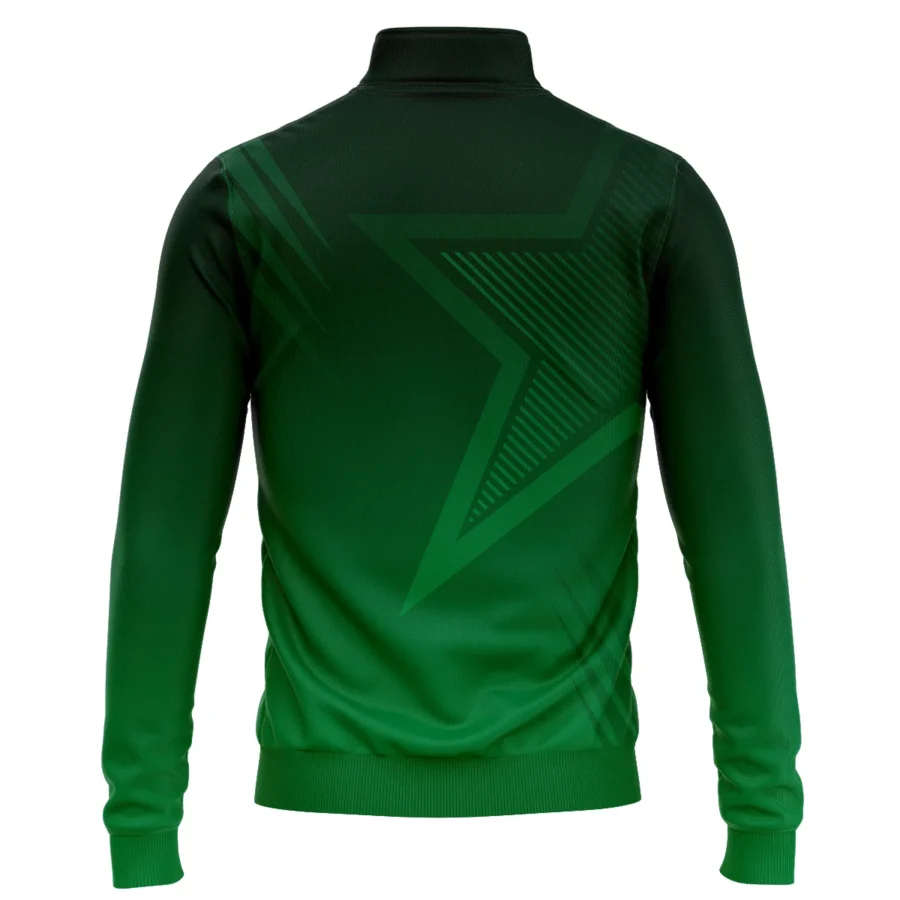 Masters Tournament Star Dark Green Pattern Quarter-Zip Jacket Style Classic Quarter-Zip Jacket