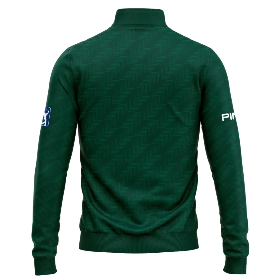 Masters Tournament Ping Star Dark Green Pattern Quarter-Zip Jacket Style Classic Quarter-Zip Jacket