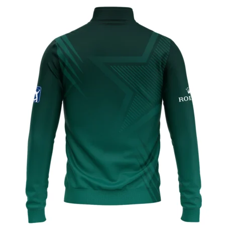 Sports Ping Masters Tournament Bomber Jacket Star Pattern Dark Green Gradient Golf Quarter-Zip Jacket Style Classic Quarter-Zip Jacket