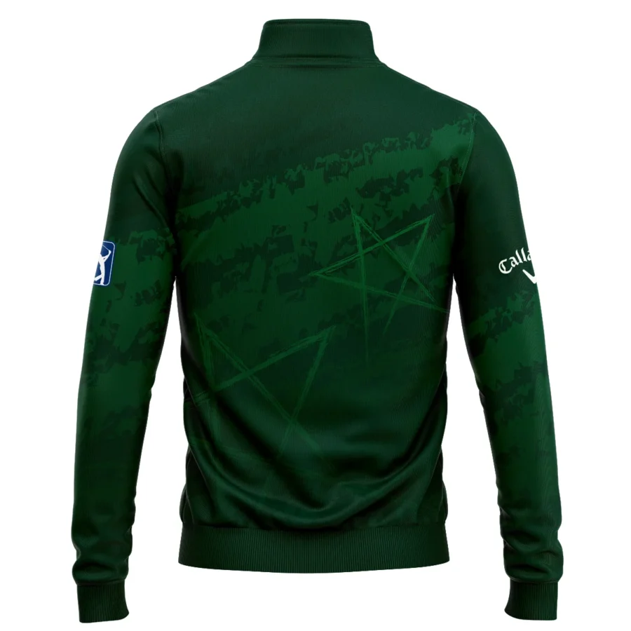 Stars Gradient Dark Green Grunge Pattern Masters Tournament Callaway Quarter-Zip Jacket Style Classic Quarter-Zip Jacket