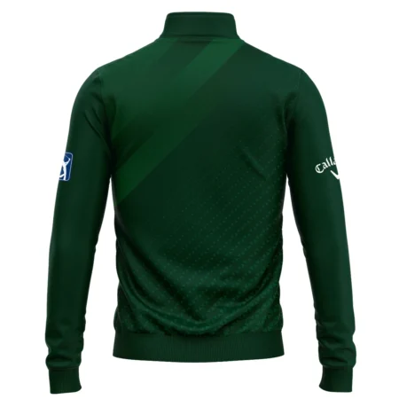 Callaway Gradient Dark Green Abstract Pattern Masters Tournament Quarter-Zip Jacket Style Classic Quarter-Zip Jacket