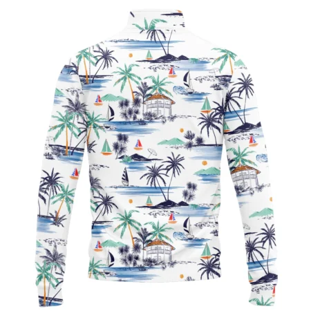 Artistic Seamless Summer Island Pattern Masters Tournament Callaway Quarter-Zip Jacket Style Classic Quarter-Zip Jacket