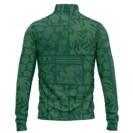 Masters Tournament Callaway Hawaiian Style Fabric Patchwork Quarter-Zip Jacket Style Classic Quarter-Zip Jacket