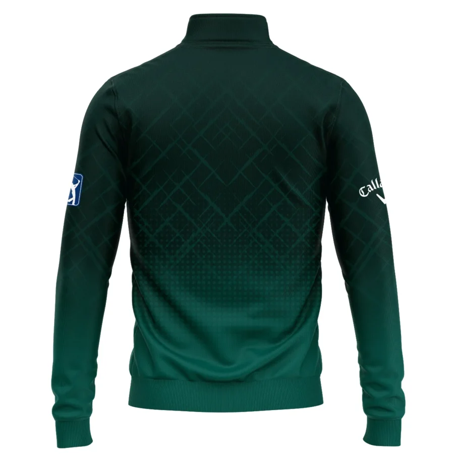 Callaway Masters Tournament Sport Jersey Pattern Dark Green Quarter-Zip Jacket Style Classic Quarter-Zip Jacket