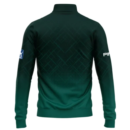 Ping Masters Tournament Sport Jersey Pattern Dark Green Quarter-Zip Jacket Style Classic Quarter-Zip Jacket