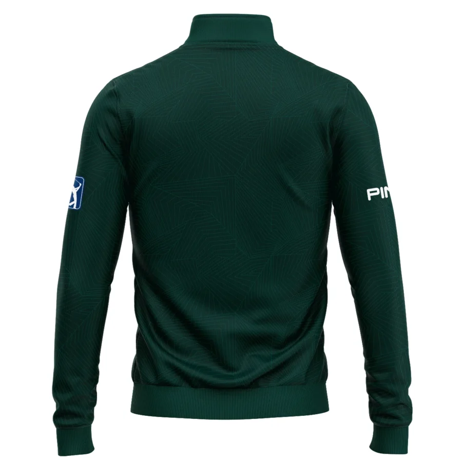 Masters Tournament Ping Pattern Sport Jersey Dark Green Quarter-Zip Jacket Style Classic Quarter-Zip Jacket