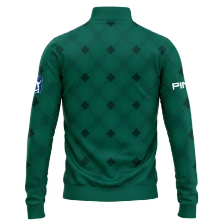 Golf Masters Tournament Green Argyle Pattern Ping Quarter-Zip Jacket Style Classic Quarter-Zip Jacket